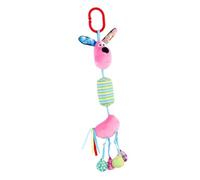 ELAYARD Mobile pour Berceau Garçon Fille Forme de Chien Rose Suspendu Torsadé Éveil Sensoriel Accessoire Animation Nés Stimule Audition et Vision