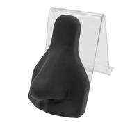 ELAYARD Modèle de Nez Silicone Souple pour Perçage Support Anatomique Flexible pour Entraînement Au Piercing Partie Du Corps pour Pratique et Exposition Noir avec Support Acrylique