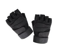 ELAYARD Moufles Tactiques Demi-Doigts Chauds M Noirs Doublure Polaire Respirants et Antichoc pour Cyclisme VTT et Sports de Plein Air Taille M Protection Confortable et