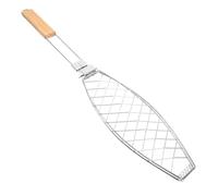 ELAYARD Panier à Griller Poisson Inoxydable Pliable 33x12 Cm Léger Multifonction Barbecue Camping Barbecue Grill Panier à Clips Amovible