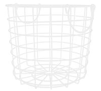 ELAYARD Panier de Rangement en Fil de Fer Blanc Moyen Poignées Panier à Articles Divers pour Maison et Bureau Corbeille Multifonction pour Organiser Linge Jouets et Fruits Robuste et