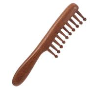 ELAYARD Peigne à Dents Larges Bois de Santal pour Massage Du Chevelu avec Thérapie par Chaleur Apaisante Favorisant la Circulation Sanguine et Soulageant Fatigue et Tensions pour Soins