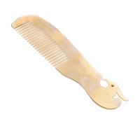 ELAYARD Peigne à Gravure Simple Face Peigne en Corne de Bœuf 1 Pièce Sculpture Artisanale Outil de Massage Antistatique Massage du Cuir Chevelu Présent pour Femme Homme