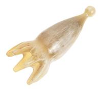 ELAYARD Peigne à Massage du Cuir Chevelu en Corne de Bœuf 7-9 CM Dents Larges pour Stimuler Circulation et Démangeaisons Usage Familial