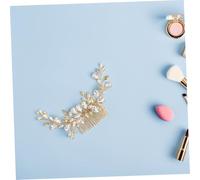 ELAYARD Peigne de Mariage Doré Scintillant Accessoire Cheveux pour Mariées et Demoiselles Design Décoloration Insertion Latérale Facile pour Élégantes