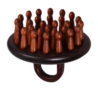 ELAYARD Peigne de Massage Cuir Chevelu en Bois, 28 Dents Larges, Forme Disque Ergonomique, Masseur Tête Multifonction pour Soin Cheveux et Élimination Pellicules, Outil Bien-être