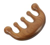 ELAYARD Peigne Massage de Santal Naturel Dents Larges Antistatiques pour Stimulation Soulagement des Maux de Tête Massage Cou Épaules Adapté à Tous Types de Cheveux
