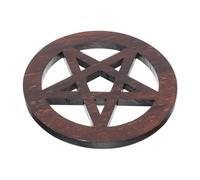 ELAYARD Pentacle Bois pour Table de Rituel Décoration Ésotérique avec Motif Étoile Support Rituel pour Cérémonies et Sacrifices Accessoire Sacré et Décoratif Polyvalent