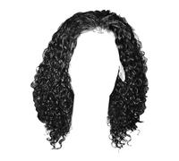 ELAYARD Perruque Courte Bob Noire Ce Front Cheveux Synthétiques Bouclés Résistante Chaleur Style Ondulé et Frisé pour Femme