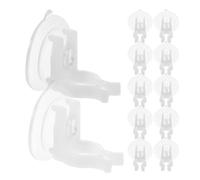 ELAYARD Pinces à Bougies LED Ventouses en PVC Transparent, Lot de 15, pour Fenêtres et Décorations Lumineuses de Noël