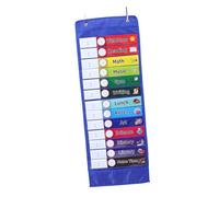 ELAYARD Pochette Murale Transparente pour Calendrier à Suspendre Compartiments Oxford Bleu Organiseur Mural pour Planning Familial et Scolaire