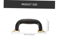 ELAYARD Poignée de Remplacement pour Valise et Coffre Grip Ergonomique Cuir Synthétique Noir et Confortable pour Bagages Boîtes et Coffres de Voyage