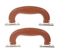 ELAYARD Poignée Ergonomique Rétractable pour Valise et Boîte à Outils, Lot de 2 Poignées en Plastique et Alliage de Zinc Brun, Accessoire de Transport et Réparation Robuste