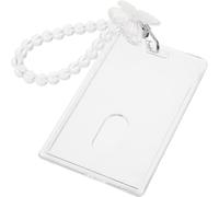 ELAYARD Porte Carte Badge Travail Transparent Coulissant avec Porte-clés Étui Vertical pour Cartes Identité et Badges Professionnels