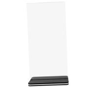ELAYARD Porte-étiquette Acrylique Double Face avec Base Stable Support Transparent pour Affichage de Prix Restaurant et Bureau