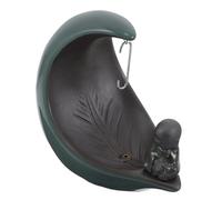 ELAYARD Porte-Parfum en Céramique Demi-Lune avec Récupérateur de Cendres Brûleur D’Parfum en Bâtonnets Support Décoratif Moine Zen pour Contemplation Aromathérapie et Ambiance