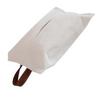 ELAYARD Porte-Serviettes Mural en Tissu Coton-Lin Blanc Boîte à Mouchoirs Pliable Couvercle Bac de Rangement Pratique pour Salon Chambre et Voyage Étui à Mouchoirs Compact et