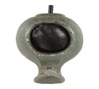 ELAYARD Pot en Céramique Vintage Vert Foncé Petite Fontaine Décorative à Cascade en Circulation Vase Fontaine Paysagère pour Intérieur et Extérieur Décoration Relaxante pour Jardin