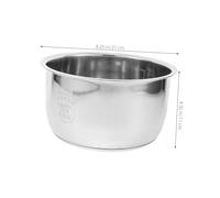 ELAYARD Pot Intérieur pour Cuiseur à Riz Électrique Acier Inoxydable Revêtement Lisse Antiadhésif et Facile à Nettoyer Accessoire de Remplacement pour Cuisson Familiale