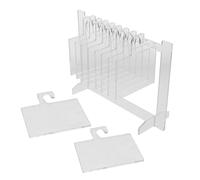 ELAYARD Présentoir à Ongles Acrylique Grand Format avec Support Suspendu 10 Plaques Grandes Étiquettes pour Échantillons de Nail Art Organisateur Pratique pour Salon de Manucure