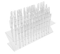 ELAYARD Présentoir à Vernis à Ongles en Plastique Compact Forme Z, 64 Emplacements pour Nuancier de Vernis Gel, Support Portable pour Présentation de Couleurs, Usage Manucure Domicile