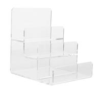 ELAYARD Présentoir Acrylique Trapezoïdal Niveaux Transparent pour Rangement Lunettes Portefeuilles et Bijoux Support Stable pour Comptoir Retail