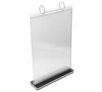 ELAYARD Présentoir Double Face Flip Stand Portable pour Menus et Affiches Support de Bureau Plastique et Organiseur de Table Polyvalent pour Magasins et Expositions