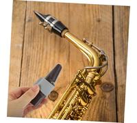 ELAYARD Protecteur de Bec de Saxophone Alto Silicone et Bois Accessoire pour Débutants et Professionnels Kit Étui de Ligature Saxophone Maintien Fiable et Protection Anti-déformation
