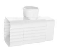 ELAYARD Raccord en Y pour Conduit de Gouttière Pvc Blanc, Accessoire D'extension pour Système de Drainage, Tuyau de Gouttière pour Récupération Eaux Pluviales, Compatible Toiture Villa,