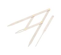 ELAYARD Règle de Mesure Sourcils Acier Inoxydable Argentée Deuxième Génération Positionnement Trois Points Outil pour Sourcils Symétriques et Contours