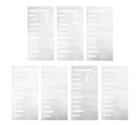 ELAYARD Règle Normographe Plastique Pet Flexible pour Garçon et Filles, Modèle Réutilisable 7 Pièces, Toise Murale Décorative pour Garçon Fille, Pochoir Mesure Hauteur