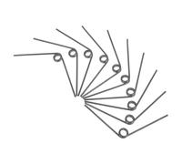 ELAYARD Ressorts en Acier pour Sécateur de Jardinage, Ébrancheur à Main, Kit de 10 Pièces Résistants à L’oxydation, Ressorts à Torsion 120° pour Remplacement et Entretien Jardin