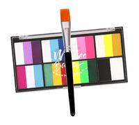 ELAYARD Set de Maquillage Visage Corps 8 Couleurs à Base D'eau, Peinture Douce et Rapide pour Festival et Défilé de Mode Pinceau Inclus