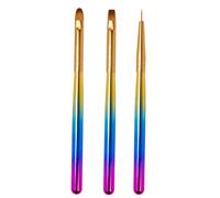 ELAYARD Set de Stylos Nail Art Pinceaux à Peindre Ongles Manucure Ensemble de Pinceaux Fins Réutilisables avec Manche Dégradé Coloré Outils Pratiques pour Peinture Ongles DIY et