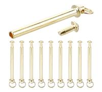 ELAYARD Sets de 10 Rivets Métalliques Dorés 3 MM Anneaux pour Réparation d'Éventail Pliable, Accessoires Robustes et Faciles à Installer pour Ventilateur en Bambou