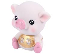 ELAYARD Shaking Head Pig Resin Ornament Car Interior Mini Decor Dashboard Micro Landscape Accessory Stable and Cute