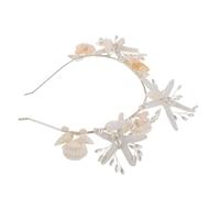 ELAYARD Silver Pearl Band Groupe De Style Sirène Bandeau De Mariage Bandeaux De Mariage Pour La Mariée Couronne Bandeau De Mariée Métal Plastique Blanche
