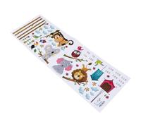 ELAYARD Sticker Mural Toise Animaux Jungle pour Chambre Garçon Fille Décoration Murale Amovible PVC avec Échelle de Croissance Autocollant Cartoon Ludique pour Mesurer Garçon Fille