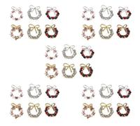 ELAYARD Strass Couronne, Nœuds Métalliques et Perles pour Nail Art Festif, Décorations Accessoires Nail Art Ongles pour Soirées et Mariages