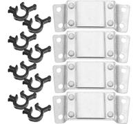 ELAYARD Support de Lampe Frontale Métal pour Casque de Chantier Lot de 12 Set de Pièces Compatible Casques Miniers Fixation Stable et Gestion Sécurisée des Câbles pour Usage Industriel