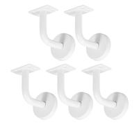 ELAYARD Support de Main Courante Acier Inoxydable, Fixation Murale Plate 60X60 Blanche, Lot de 2 Supports de Rampe pour Escalier Intérieur, Adapté aux Zones à Fort Passage