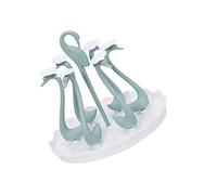 ELAYARD Support de Rangement pour Tasses Plastique de Qualité Design Cygne Rotatif Élégant Porte Mug Barres Bleu pour Cuisine et Maison Organisateur Mural pour Séchage et Exposition des