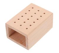 ELAYARD Support En Bois Organisateur De Bur Bit 18 Trous Pour Rangement D’outils Manucure Professionnel Usage Salon Et Maison, Accessoire Bureau Polyvalent Pour Embouts Onglerie