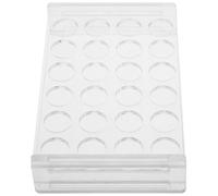 ELAYARD Support pour Tubes à Essai en Acrylique Transparent 24 Emplacements Ø165 MM pour Flacons 2/3 Ml Présentoir Compact Polyvalent pour Laboratoire Chimie et Stockage