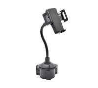 ELAYARD Support Téléphone Voiture Ajustable avec Support Goulotte Flexible pour Smartphone Compatible Sécurisé et Stable Porte-gobelet Noir