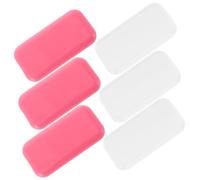 ELAYARD Supports Frontaux pour Extensions de Cils en Silicone Antidérapants, Lot de 6 Pièces, Taille L, Transparent et Rose, Outils de Greffe de Cils pour Maquillage Professionnel
