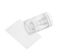 ELAYARD Tampon à Ongles Silicone Transparent Rotatif Réglable pour French Manicure Outil Jelly Nail Stamp Art Multifonction avec Grattoir pour Design Précis Kit Complet pour Femmes et