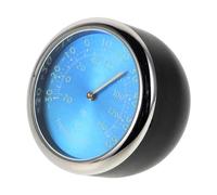 ELAYARD Thermomètre Voiture Lumineux Bleu avec Horloge Quartz Intégrée pour Tableau de Bord Affichage Température Intérieure Réel Décoration pour Intérieur Auto