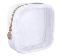 ELAYARD Trousse De Toilette De Voyage Transparente Pochette Cosmétique Petit Sac De Voyage À Suspendre en PVC Blanc