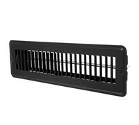 ELAYARD Ventilation de Sol Métal Robuste Couvercle Aération Résistant Au Passage pour Intérieur Résidentiel et Commercial Contrôle Du Flux Air Finition Noir Mat